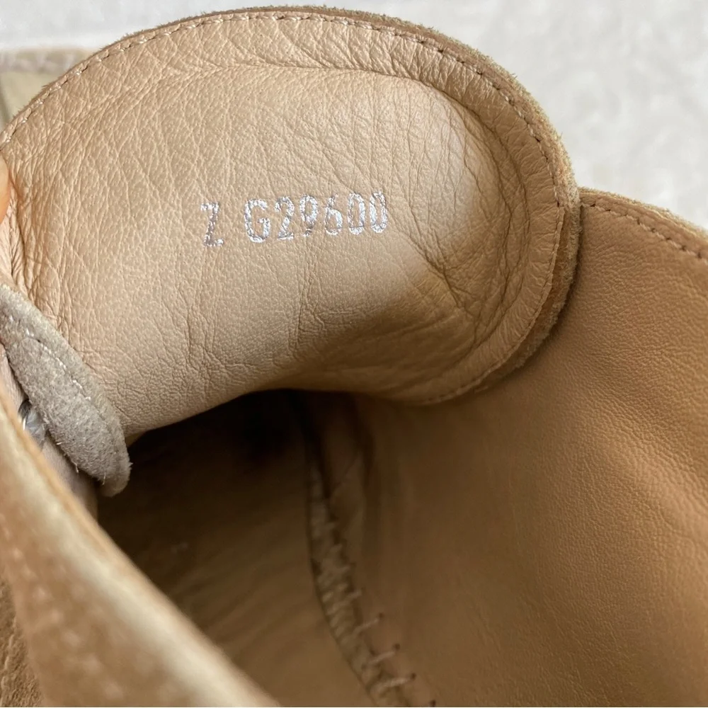 CHANEL beige Suede High Top Espadrilles